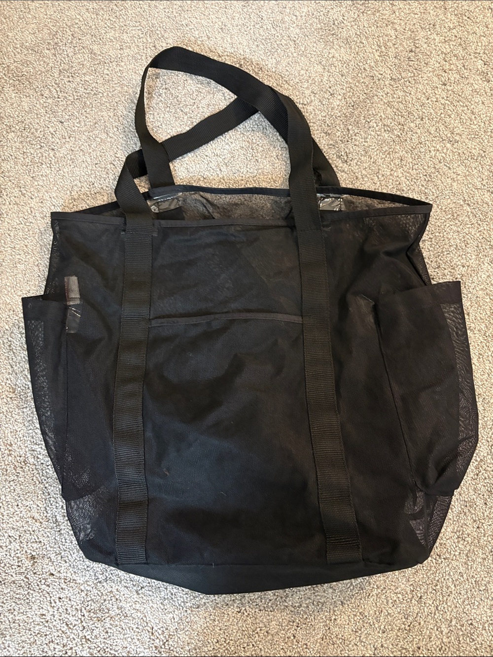 Bundle of 3 Target mesh black & leopard beach pool bag tote & 3 travel mesh bags - Picture 7 of 7